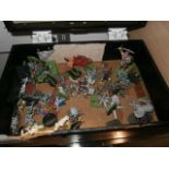 Box of miniature metal figures