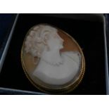 (FPN) 9ct mounted cameo