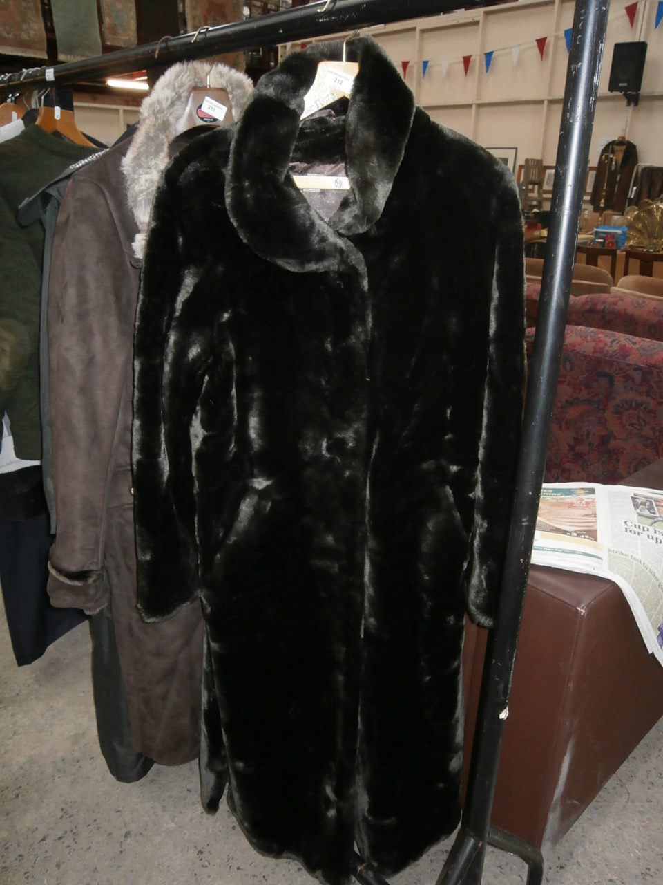 Ladies faux fur coat