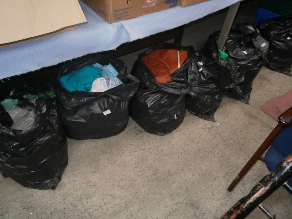 6 bags of various clothes