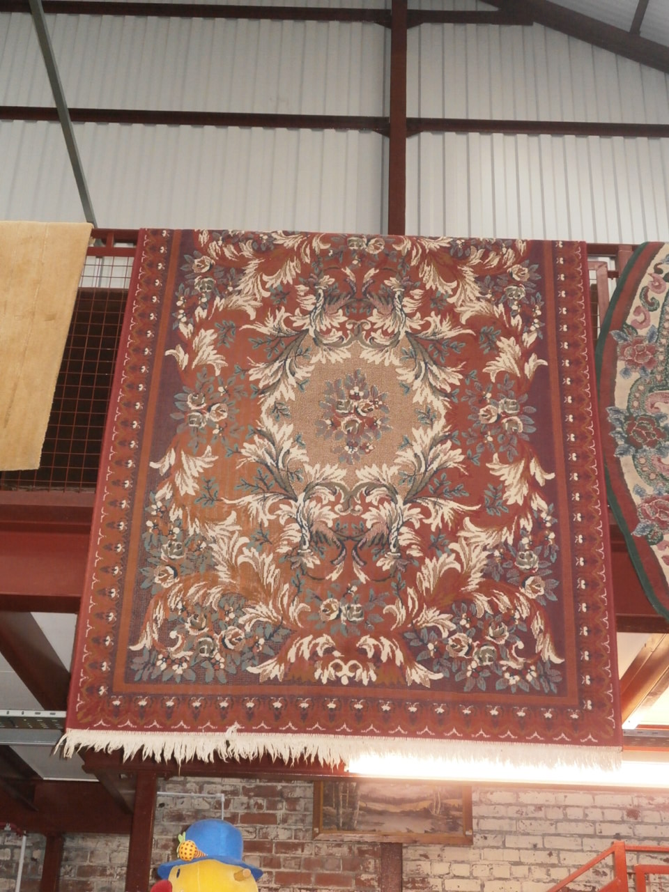 Large red patterned rug