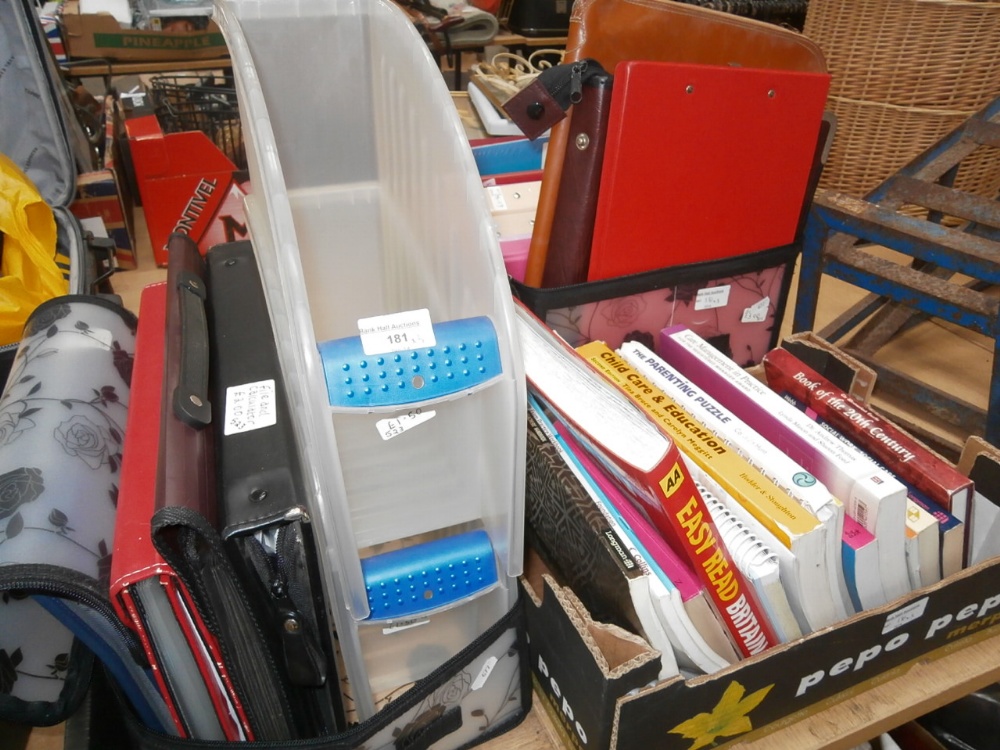 Storage boxes books and files etc