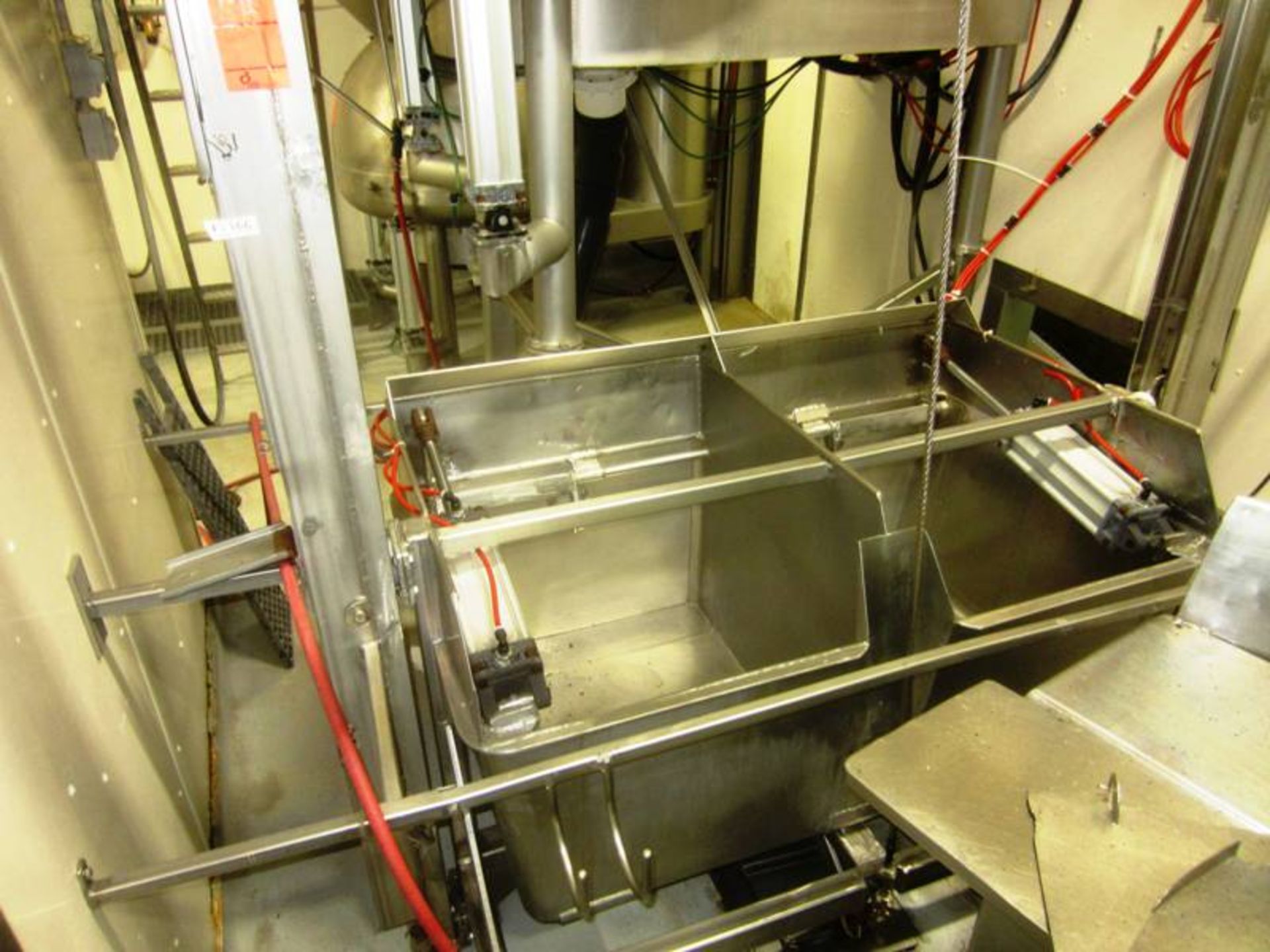TecFood Mdl. V20 S.S. Stomach Washer with s.s. loader 3' W X 5' L, complete with rail, overhead work - Image 4 of 8