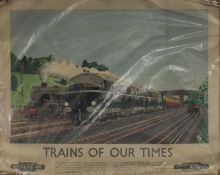 B.R. Poster `Trains of our times`. WELCH Vic British Railways (London, Midland Region} poster `