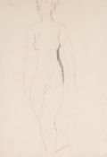 Frank Dobson (1886-1963) - Standing Nude pencil on paper, signed at lower middle 20 x 14 in., 50.8