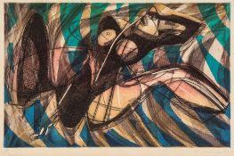 Stanley William Hayter (1901-1988) - Escoutay (B.&M.200) engraving with soft-ground etching and