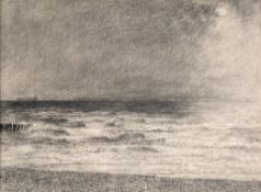 Richard Eurich (1903-1992) - East Wind, 1983 pencil on paper, signed and dated ƒ at lower left,