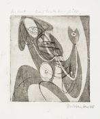 Stanley William Hayter (1901-1988) - Greeting card for 1948-49 (B.&M.189) engraving with soft-