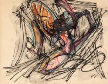 Stanley William Hayter (1901-1988) - Untitled, 1953 coloured pastels with black ink on paper,