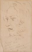 Augustus John (1878-1961) - Self-portrait, c1905 pencil on paper, signed at lower centre and