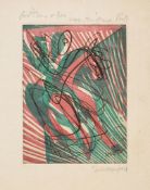 Stanley William Hayter (1901-1988) - Greeting card for 1953-54 (B.&M.212) engraving with linocut
