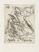 Stanley William Hayter (1901-1988) - Ayuda a Espana (Greeting card for 1937-38) (B.&M.109)