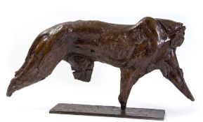 Dylan Lewis (b. 1964) - Leopard Walking (Fragment), 2000 bronze with brown patina, signed, dated