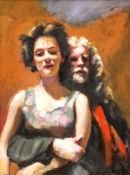 Robert Lenkiewicz (1941-2002) - Painter with Billy oil on canvas, titled `Painter with Billy ""