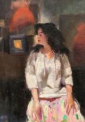 Robert Lenkiewicz (1941-2002) - Gemma Greenaway oil on canvas, titled and signed on the reverse 24