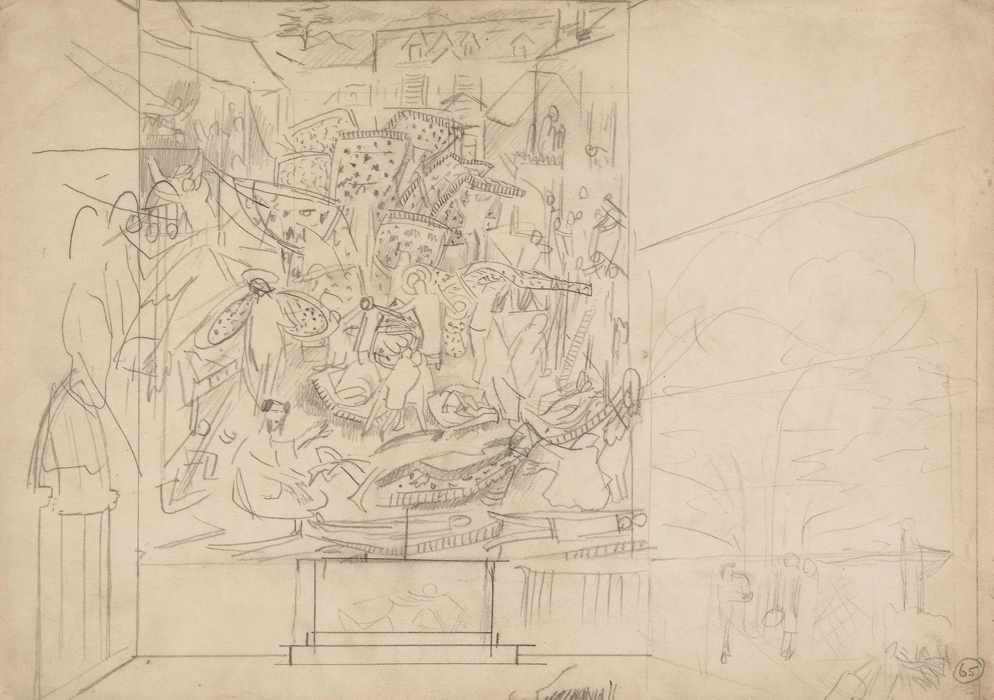 Stanley Spencer (1891-1959) - Study, c1935 pencil on paper 10 x 14 in., 25.4 x 35.6 cm IMPORTANT: