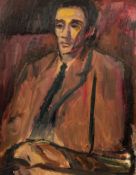 David Bomberg (1890-1957) - Portrait of Leslie Marr, 1953 oil on canvas, titled, signed and dated
