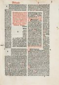 Gratianus. - Decretum, commentary by Bartholomaeus Brixiensis,  printed in red and black, double