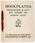 Craig (Edward Gordon) - Bookplates Designed and Cut on Wood by Gordon Craig,  one of 350 copies, 11