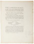 [Craig (Edward Gordon)], ""Tom Fool"". - The Gordian Knot: A Motion for Marionettes,   8pp.,