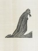 Craig (Edward Gordon) - Lucianus, rare proof print   on silk   for the Cranach Press Hamlet,