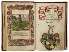 Album Amicorum.- [Alciati (Andrea) - Emblemata],  220 woodcut emblems in borders, only, of 226,