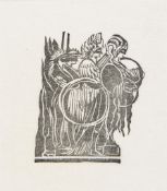 Craig (Edward Gordon) - The Players, numbered proof for the Cranach Press Hamlet,   wood-engraving