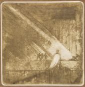 Craig (Edward Gordon) - Stage scene design with figure, for [A Portfolio of Etchings],  etching