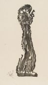 Craig (Edward Gordon) - Fear,  woodcut, on thin wove paper, initialled in pencil and dated 1908