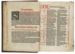 Hieronymus de Villa Vitis. - Panis quotidianus de sanctis,  title and calendar in red and black,