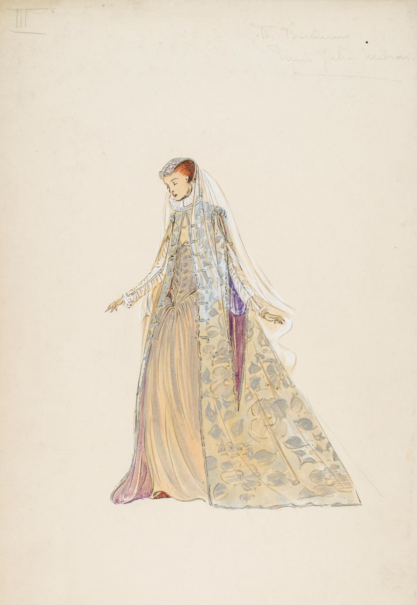 Craig (Edith Ailsa Geraldine) - A group of 3 original costume designs for The Borderers, all