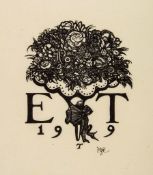 Terr (Ellen).- Craig (Edward Gordon) - Ellen Terry`s Bouquet,  woodcut on japan paper, 130 x