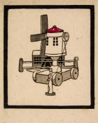 Craig (Edward Gordon) - The Sentinel, Windmill Toy, rare proof plate for Gordon Craig`s Book of