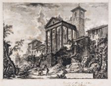 Piranesi (Giovanni Battista) - Veduta del Tempio di Ercole nella Città di Cora, from Vedute di