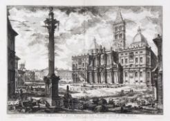 Piranesi (Giovanni Battista) - Veduta della Basilica di S.ta Maria Maggiore con le due Fabbriche