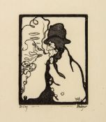 Craig (Edward Gordon) - Irving as Badger,  woodcut on japan paper, 135 x 95mm., signed with intials