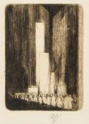 Craig (Edward Gordon) - Stage scene design, The Temple, for [A Second Portfolio of Etchings],