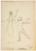 Craig (Edward Gordon) - Learning to Dance, sketch of the artist`s daughter, Daphne, and dance