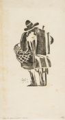 Craig (Edward Gordon) - Old Gobbo,  woodcut on Japan paper, initialled and dated 1909 and 1912 in