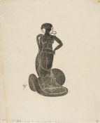 Craig (Edward Gordon) - Eve,  woodcut, on thin laid paper, initialled in pen and ink and dated 1915