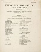 Craig (Edward Gordon) - The School for the Art of the Theatre,  8pp., [F  &  R A12(b)], Chiswick