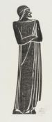 Craig (Edward Gordon) - The Jew,  wood-engraving, on Japan paper, initialled in pencil and dated