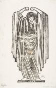 Craig (Edward Gordon) - Hecuba,  woodcut, on thin wove paper, initialled in pen and ink and dated