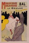 TOULOUSE-LAUTRE DE, Henri - MOULIN ROUGE, LA GOULUE, from les maitres de l`affiche lithographic