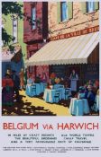 HAUFF, K - BELGIUM VIA HARWICH, LNER lithographic poster in colours, printed by Haycock Press, cond.