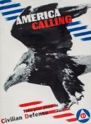 MATTER, Herbert (1907-1984) - AMERICA CALLING photography and lithography, 1941,  cand. B+, backed