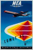 AURIAC, Jacques (1922-2003) - M.E.A. COMET 4C lithographic poster in colours, 1950, printed by