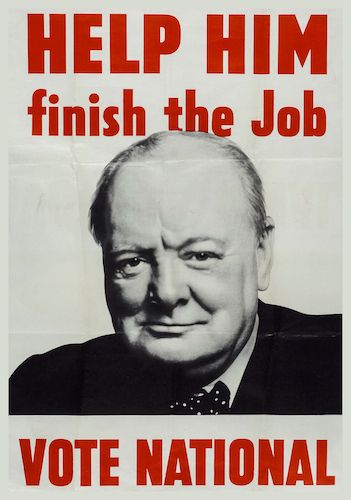 ANONYMOUS - HELP HIM FINISH THE JOB offset lithographic poster in colours, printed by S.H.Benson
