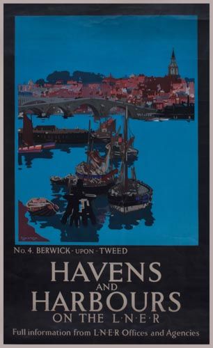 MASON, Frank, H  (1878-1965) - HAVENS AND HARBOURS, LNER, Berwick upon Tweed lithographic poster