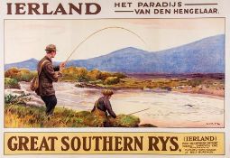 TILL, Walter - IERLAND, GREAT SOUTHERN RYS lithographic poster in colours, cond. A, backed on